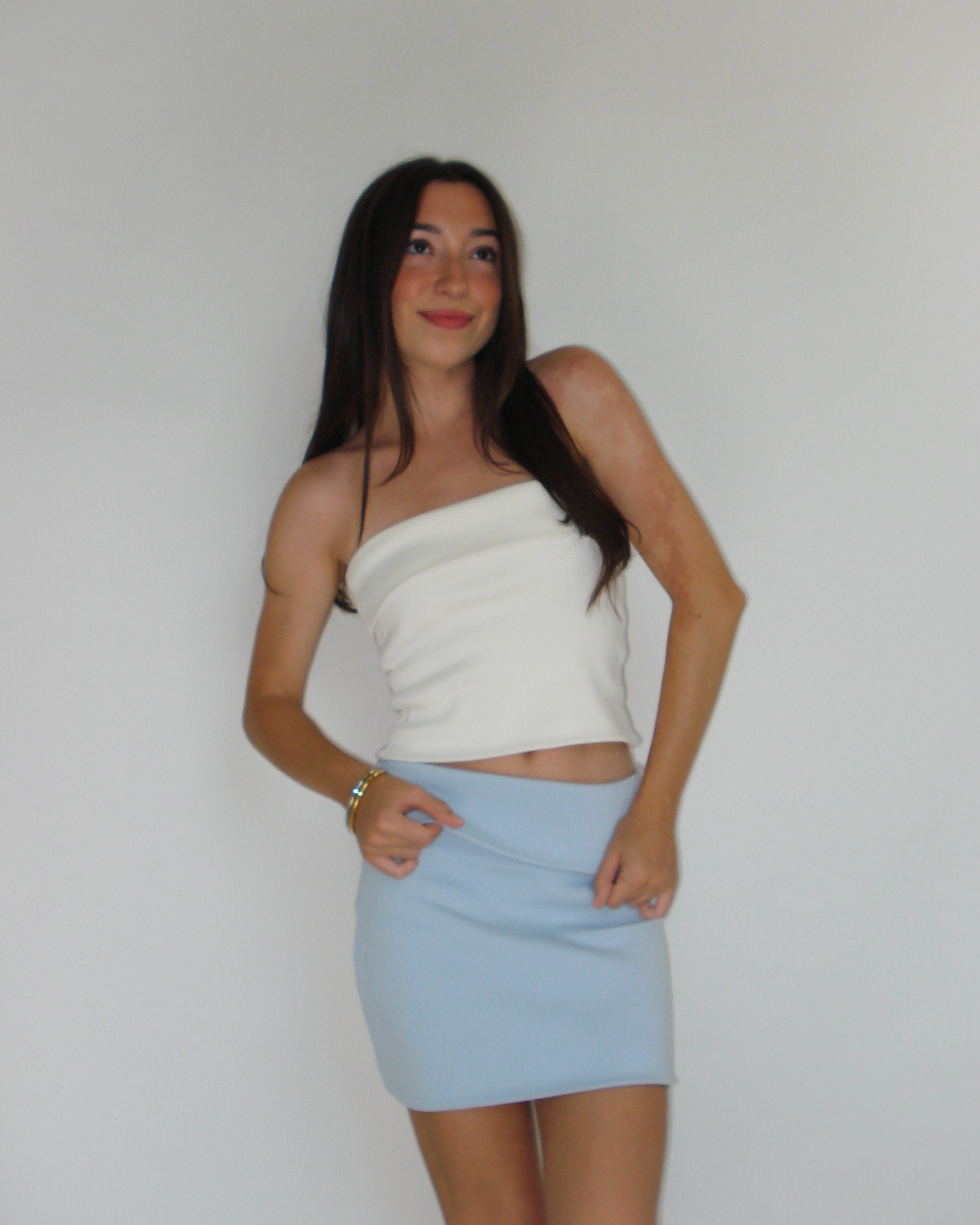 Venus Mini Skirt Pale Blue