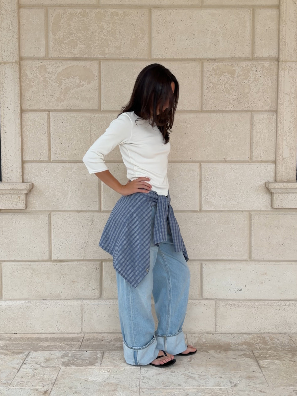 Nautica 3/4 Sleeve Knit Top